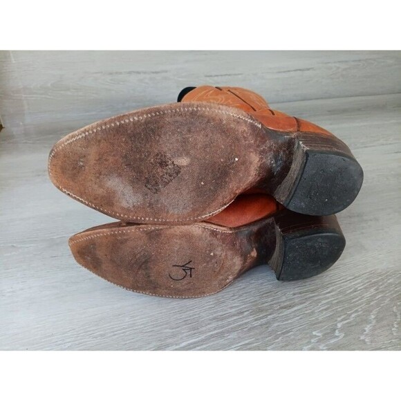 Justin 2497 Men's 10D Brown Leather Western Cowboy Boots USA Made Classic Rodeo - Picture 7 of 10